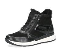 CAPRICE Confort Baskets montantes femme avec fermeture éclair largeur confort H, Noir (Black Comb), 41 EU