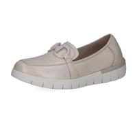 CAPRICE Confort Chaussures à Enfiler Femme en Cuir avec Boucle, Crème (Pearl Perl Dee), 37 EU