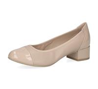 CAPRICE Confort Escarpins Femme Petit Talon Élégants, Beige (Beige Nappa), 36 EU