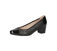 CAPRICE Confort Escarpins Femme Vernis à Motif perforé, Noir (Black Comb), 39 EU
