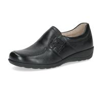 CAPRICE Confort Mocassins Femme en Cuir Largeur Confort H, Noir (Black Nappa), 37 EU