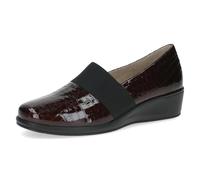 CAPRICE Confort Mocassins Femme en Cuir Largeur Confort H, Rouge (Bord. Croco), 37 EU