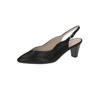 CAPRICE Escarpins en Cuir Pointu pour Femme, Noir métallisé, 37 EU
