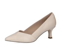 CAPRICE Escarpins Femme à Bout Pointu en Cuir, Crème (Cream Perlato), 38 EU