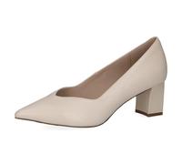 CAPRICE Escarpins Femme à Bout Pointu en Cuir, Crème (Cream Perlato), 40,5 EU