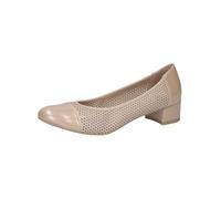 CAPRICE Escarpins Femme à Motif perforé Petit Talon, Beige (Beige Comb), 41 EU
