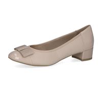 CAPRICE Escarpins Femme à Talon Bloc avec nœud, Beige (Beige Comb I), 37 EU
