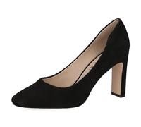 CAPRICE Escarpins Femme en Cuir à Talon Bloc, Noir (Black Suede), 36 EU