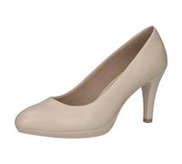 CAPRICE Escarpins Femme en Cuir à Talon Entonnoir, Crème (Offwhite Nappa), 38 EU