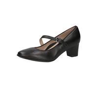 CAPRICE Escarpins Femme en Cuir avec Bride, Noir (Black Nappa), 36 EU