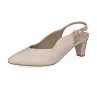 Caprice Escarpins Femme en Cuir, Beige (Cream Perlato), 39 EU