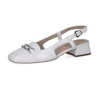CAPRICE Escarpins Femme en Cuir, Blanc (White Naplak), 41 EU