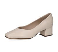 CAPRICE Escarpins Femme en Cuir Petit Talon, Crème (Cream Perlato), 41 EU