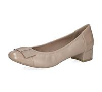 CAPRICE Escarpins Femme Vernis à Talon Bloc, Beige (Beige Comb I), 40,5 EU