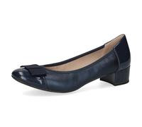 CAPRICE Escarpins Femme Vernis à Talon Bloc, Bleu (Navy Comb), 40,5 EU