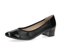 CAPRICE Escarpins Femme Vernis à Talon Bloc, Noir (Black Comb), 37 EU