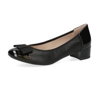 CAPRICE Escarpins Femme Vernis à Talon Bloc, Noir (Black Comb), 38 EU