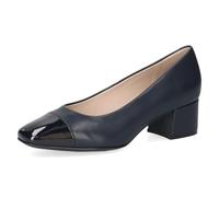 CAPRICE Escarpins Femme Vernis à Talon trapèze, Bleu (Ocean Comb), 39 EU