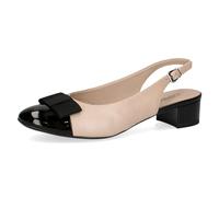 CAPRICE Escarpins à bride arrière beige / noir, Taille 39