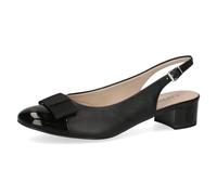 CAPRICE Escarpins Slingback avec nœud Élégants, Noir (Black Comb), 38 EU