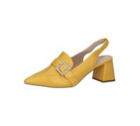 CAPRICE Escarpins Slingback Femme en Cuir Bout Pointu, Jaune (Yellow Perlato), 38 EU