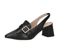CAPRICE Escarpins Slingback Femme en Cuir Bout Pointu, Noir (Black Nappa), 36 EU