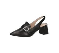 CAPRICE Escarpins Slingback Femme en Cuir Bout Pointu, Noir (Black Nappa), 37 EU