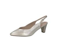 Caprice Escarpins Slingback Femme en Cuir Bout Pointu, Or (Champagne), 38,5 EU
