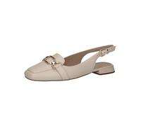 CAPRICE Escarpins Slingback Femme en Cuir Élégants, Crème (Cream Perlato), 41 EU
