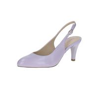 CAPRICE Escarpins Slingback Femme en Cuir Élégants, Lilas (Lavender Nappa), 38 EU