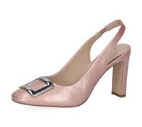 CAPRICE Escarpins Slingback Femme en Cuir Élégants, Rose (Past.Pink Napl), 36 EU