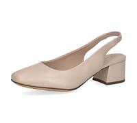 CAPRICE Escarpins Slingback Femme en Cuir Verni, Beige (Beige Perlato), 39 EU