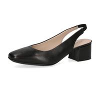 CAPRICE Escarpins Slingback Femme en Cuir Verni, Noir (Black Nappa), 36 EU