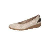 Caprice Ballerines en Cuir pour Femme avec Talon compensé Doré (Lt.Gold Comb) 40 EU