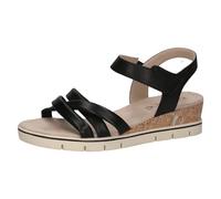 CAPRICE Femme 9-28709-42 Sandale cale, Nappa Noir, 40 EU