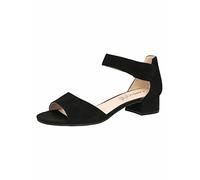 CAPRICE Femme 9-9-28212-20 004 Sandale talon, Black Suede, 38.5 EU