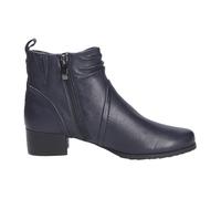 CAPRICE Comfort Bottines femme en cuir largeur H, Bleu (Ocean Nappa), 38 EU