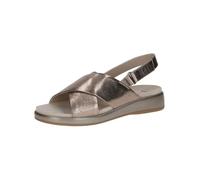 CAPRICE Femme Damen 9-28208-44 Sandale Plate, Taupe Metallic, 40 EU