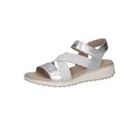 CAPRICE Femme Damen 9-28704-44 Sandale Plate, Silver Metal, 38 EU