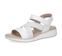 CAPRICE Femme Damen 9-28704-44 Sandale Plate, White Nappa, 38 EU