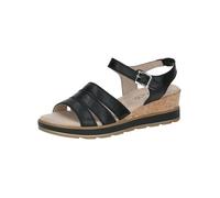 CAPRICE Femme Damen 9-28711-44 Sandale cale, Black Nappa, 40 EU