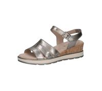 CAPRICE Femme Damen 9-28711-44 Sandale cale, Stone Metallic, 39 EU