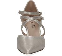 Caprice Femmes Escarpins à lanières ouvertes Talon bloc Cuir 9-22405-44, Taille:37 EU, Couleur:Or