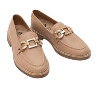 CAPRICE FOOTWEAR Loafer MIA Femme Mocassins Cuir Aniline Véritable Slip-on Élégants Application Pigopi (Beige, Système Taille Chaussures EU, Adulte, Femme, Numérique, Moyen, 39)