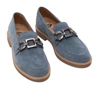 CAPRICE FOOTWEAR Loafer MIA Femme Mocassins Cuir Croûte Véritable Slip-on Élégants Application Pigopi Confort Quotidien (Jeans, Système Taille Chaussures EU, Adulte, Femme, Numérique, Moyen, 38)
