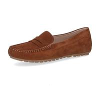 CAPRICE Mocassin Femme en Cuir, Marron (Cognac Suede), 36 EU