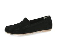 CAPRICE Mocassin Femme Plat, Noir (BLK Deer Suede), 39 EU