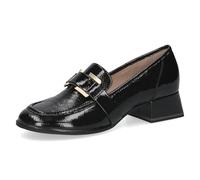 CAPRICE Mocassins Femme en Cuir à Petit Talon, Noir (Black Snake), 38 EU