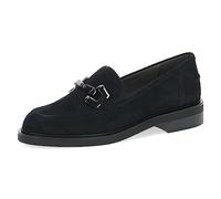 Caprice Mocassins Femme en Cuir à Talon Bloc, Bleu (Ocean Suede), 37,5 EU