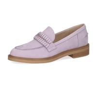 CAPRICE Mocassins Femme en Cuir à Talon Bloc, Lilas (Lavender Nubuc), 39 EU
